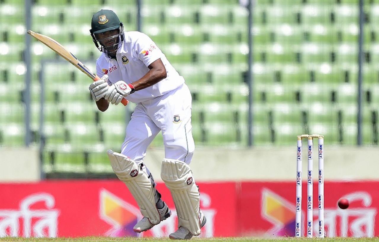 Mahmudullah clips the ball through the on side, Bangladesh v South Africa, 2nd Test, Mirpur, 1st day, July 30, 2015