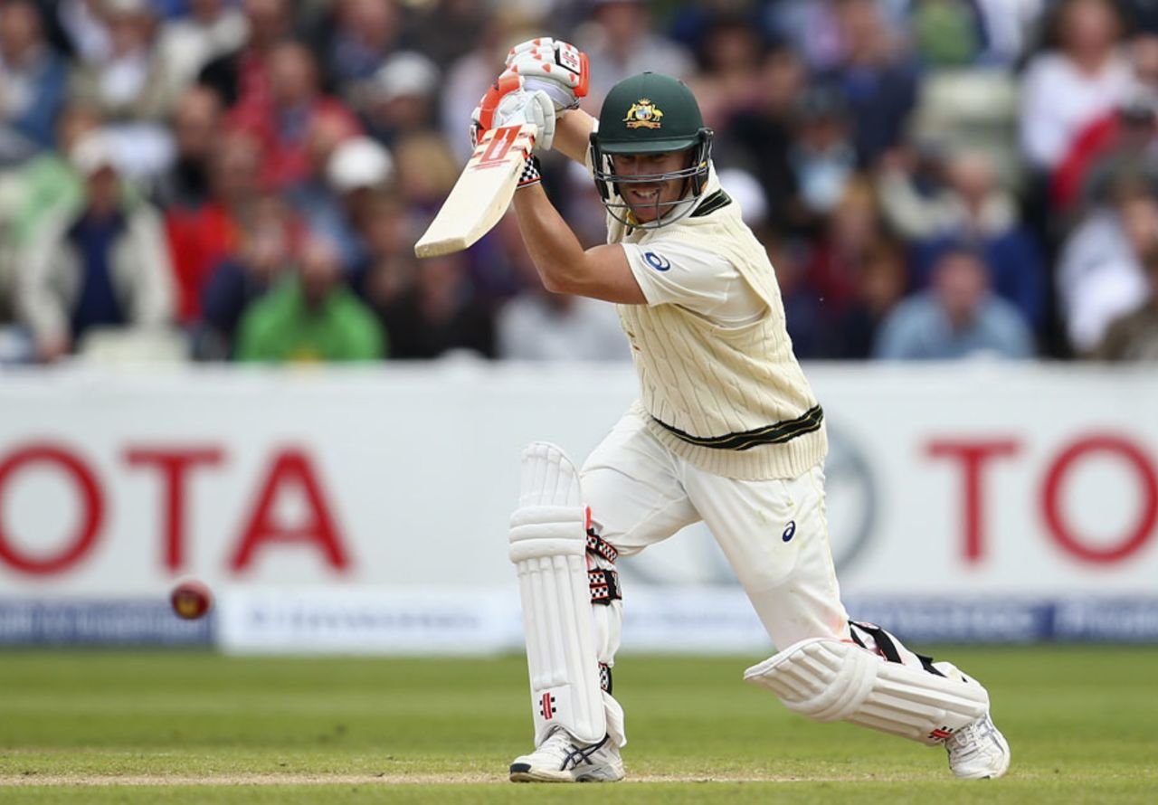 David Warner opened Australia's second innings with typical aggression, England v Australia, 3rd Test, Edgbaston, 2nd day, July 30, 2015
