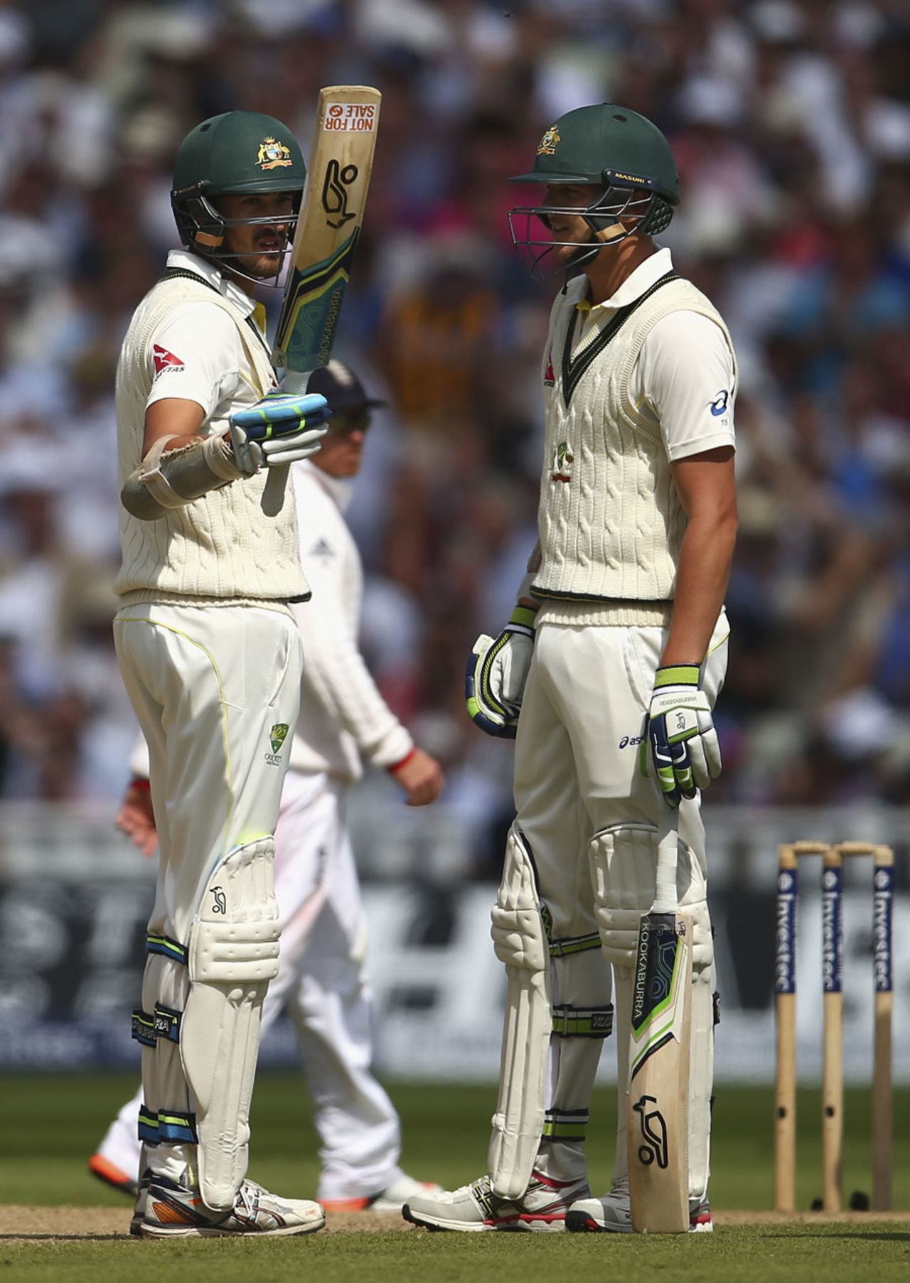 Mitchell Starc struck a battling fifty, England v Australia, 3rd Test, Edgbaston, 3rd day, July 31, 2015