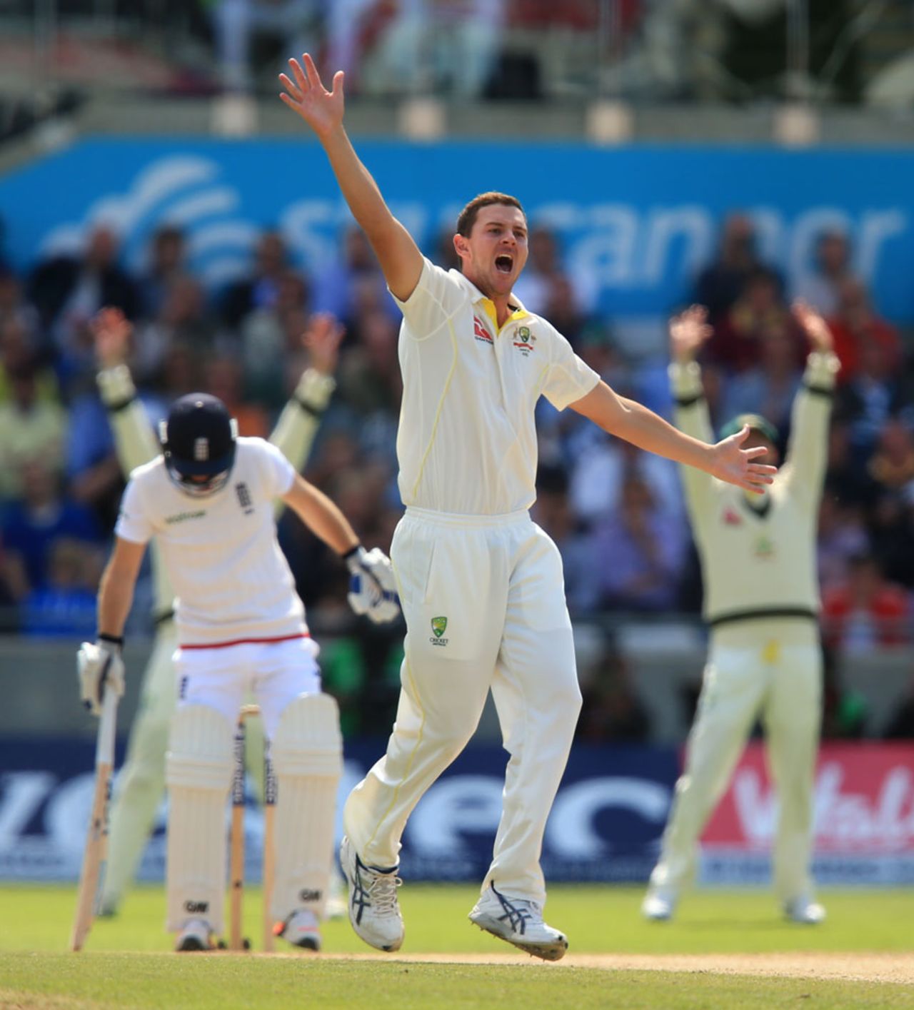 Josh Hazlewood removed Adam Lyth cheaply, England v Australia, 3rd Test, Edgbaston, 3rd day, July 31, 2015