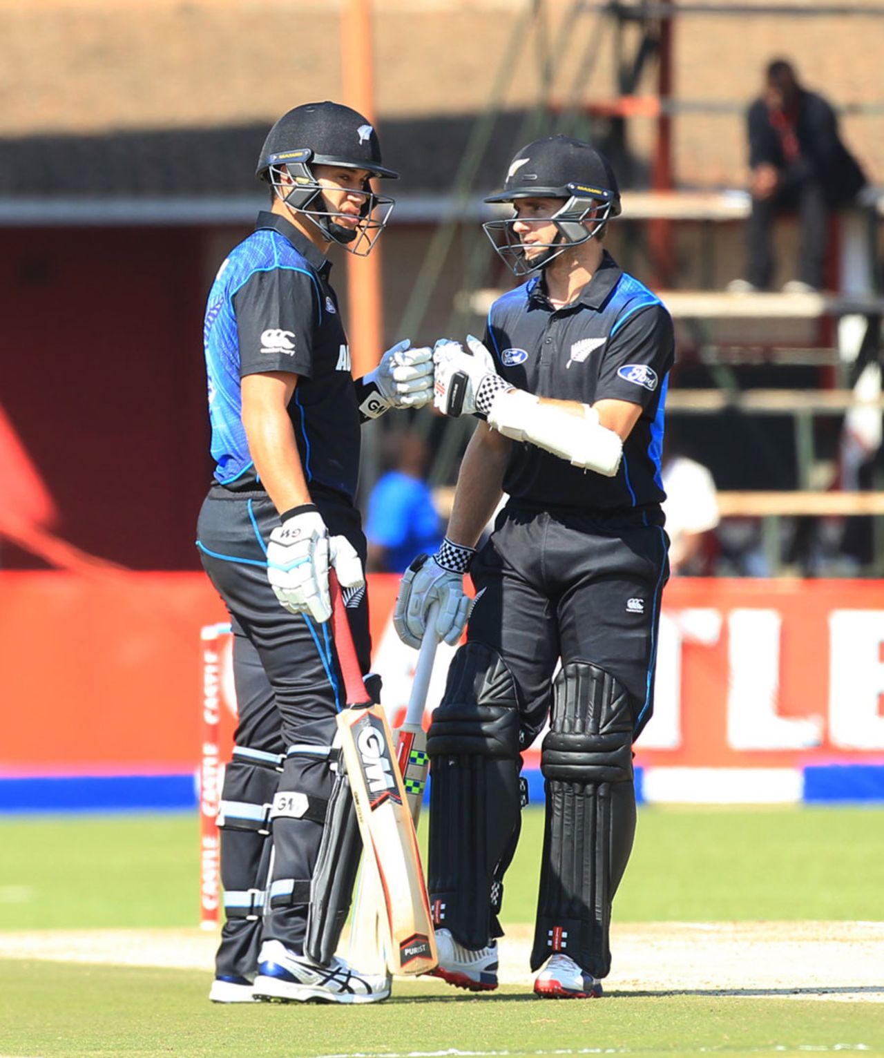 Kane Williamson and Ross Taylor shared a 137-run partnership, Zimbabwe v New Zealand, 1st ODI, Harare, August 2, 2015