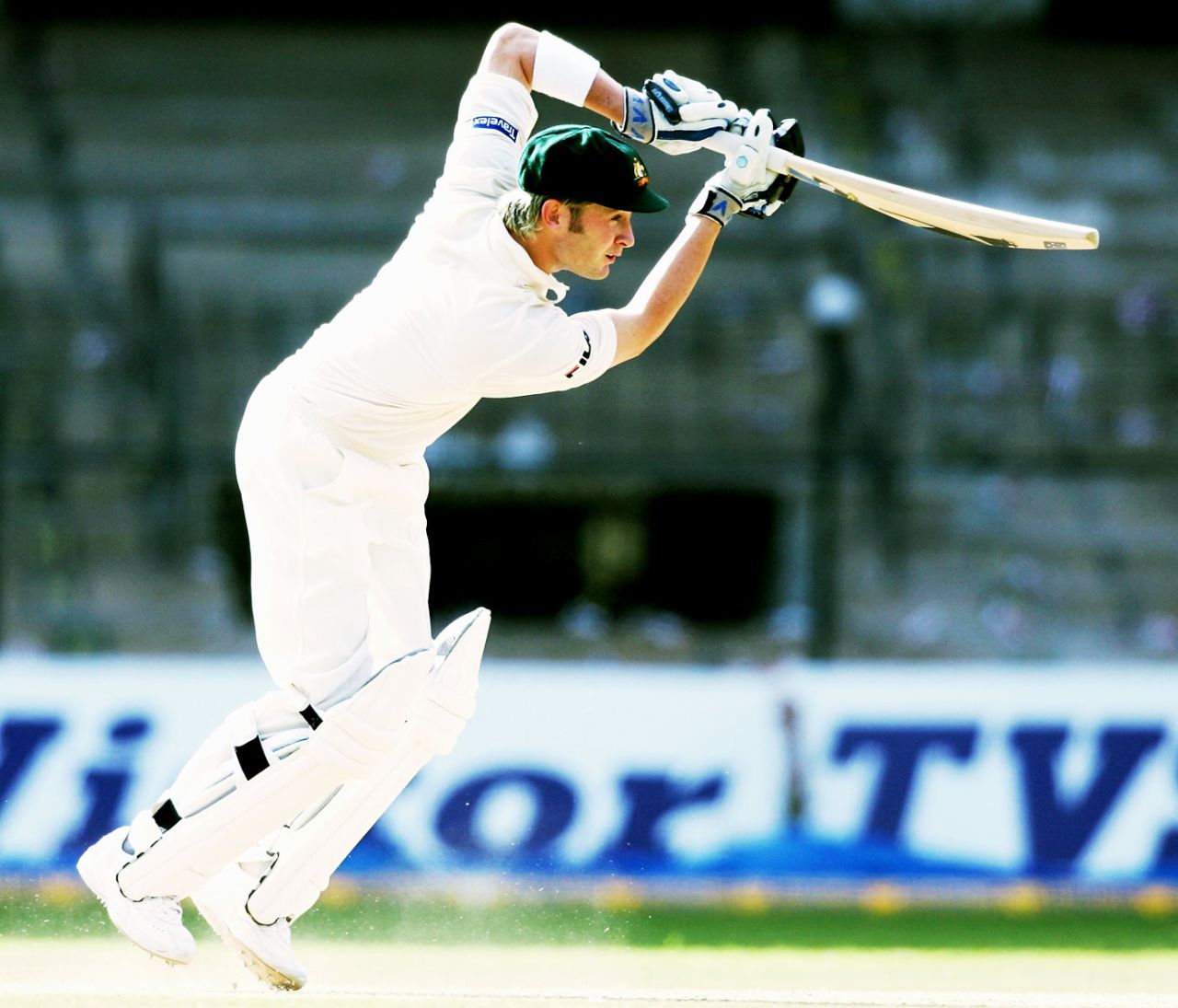 Michael Clarke bats, India v Australia, 1st Test, Bangalore, 1st day, October 6, 2004