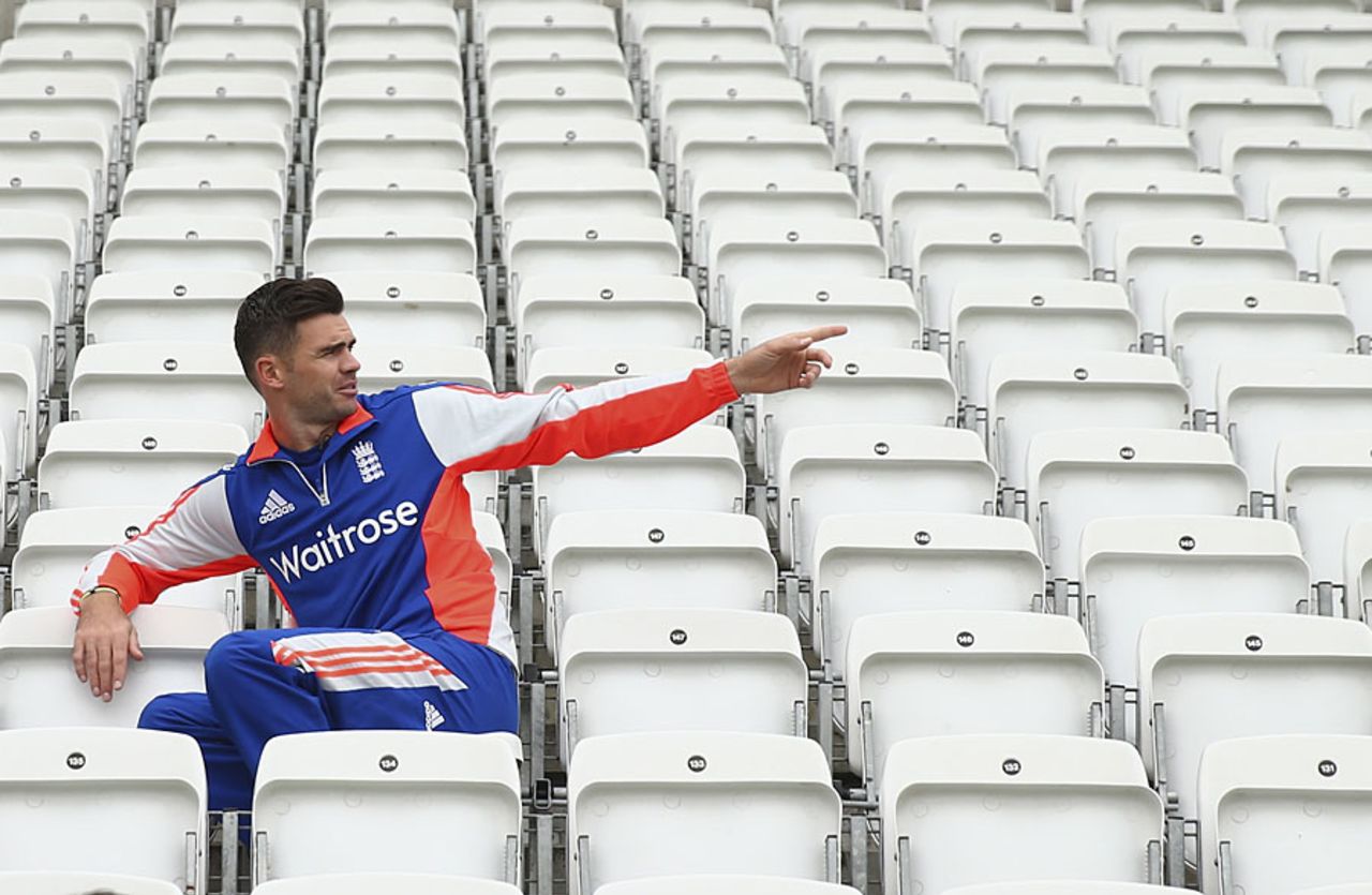 Watching brief: James Anderson keeps an eye on England's training session, Trent Bridge, August 4, 2015