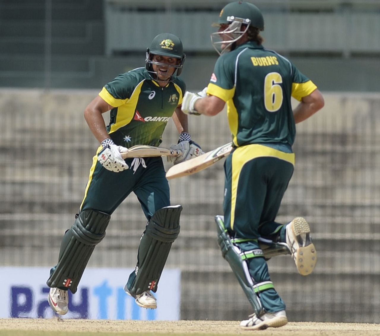 Usman Khawaja and Joe Burns put on 142 runs for the first wicket, Australia A v South Africa A, 1st match, August 5, 2015, Chennai