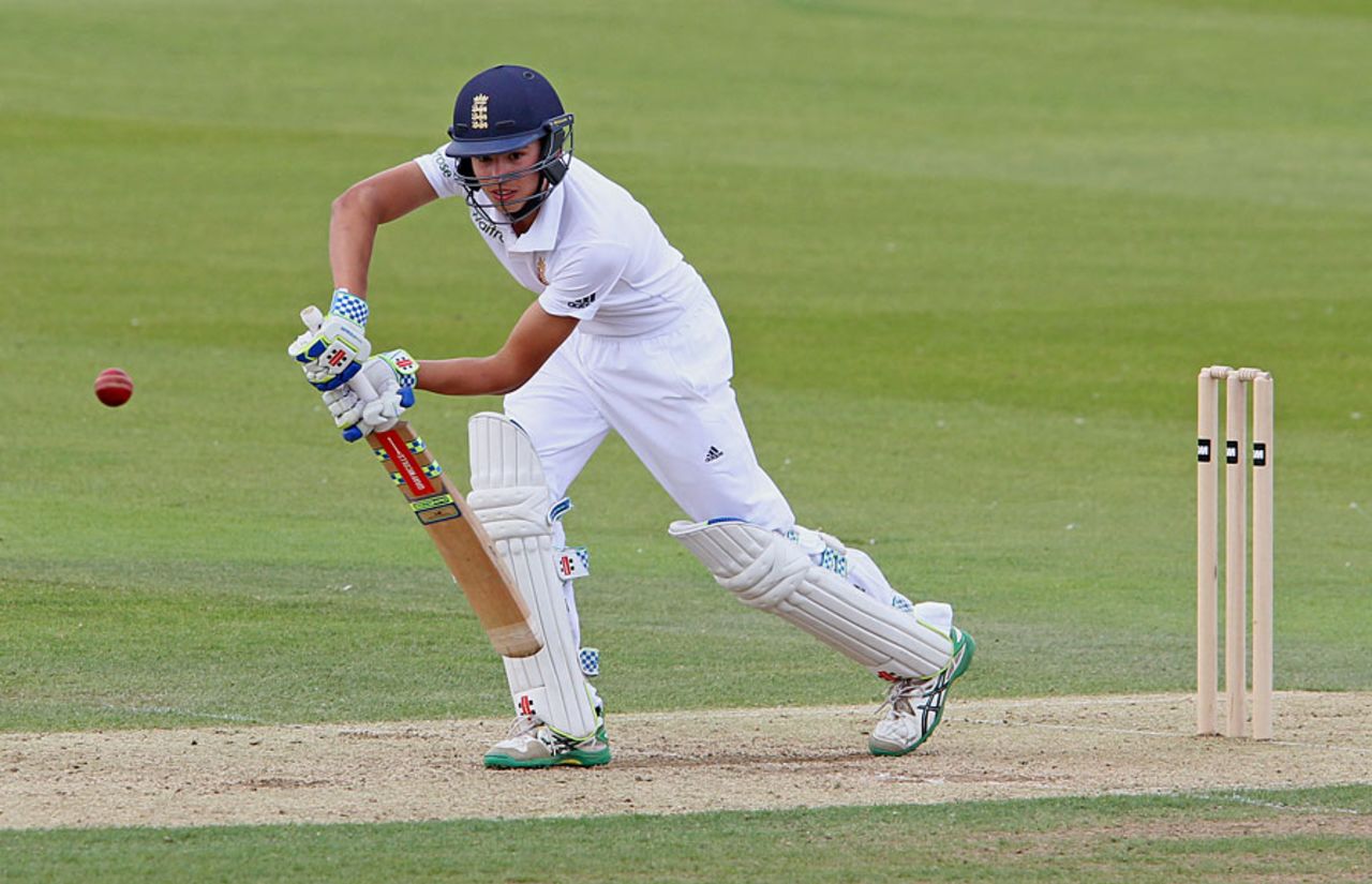 Max Holden made 55 off 169 balls, England U-19s v Australia U-19s, Youth Test, Chester-le-Street, 2nd day, August 5, 2015