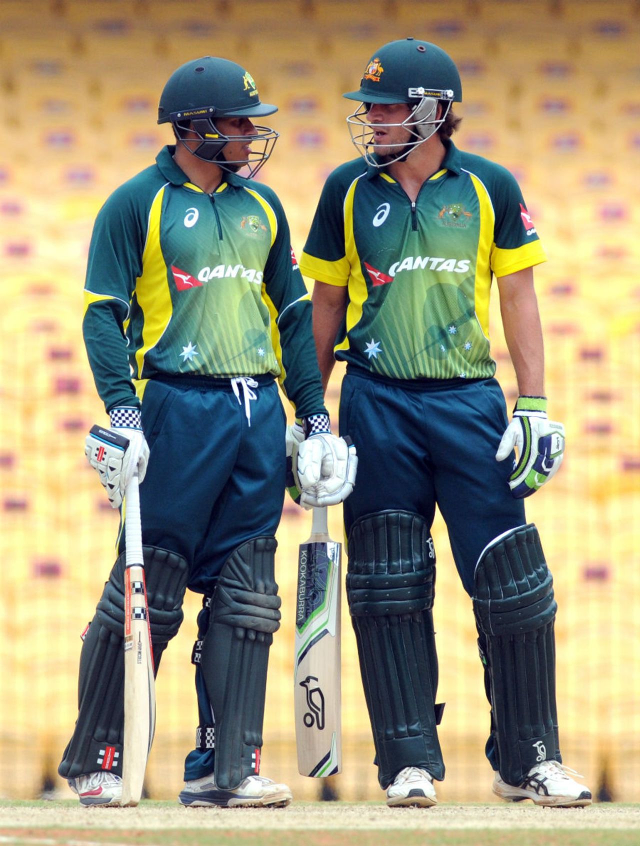 Joe Burns and Usman Khawaja put on a 239-run opening stand, India A v Australia A, A team tri-series, Chennai, August 7, 2015