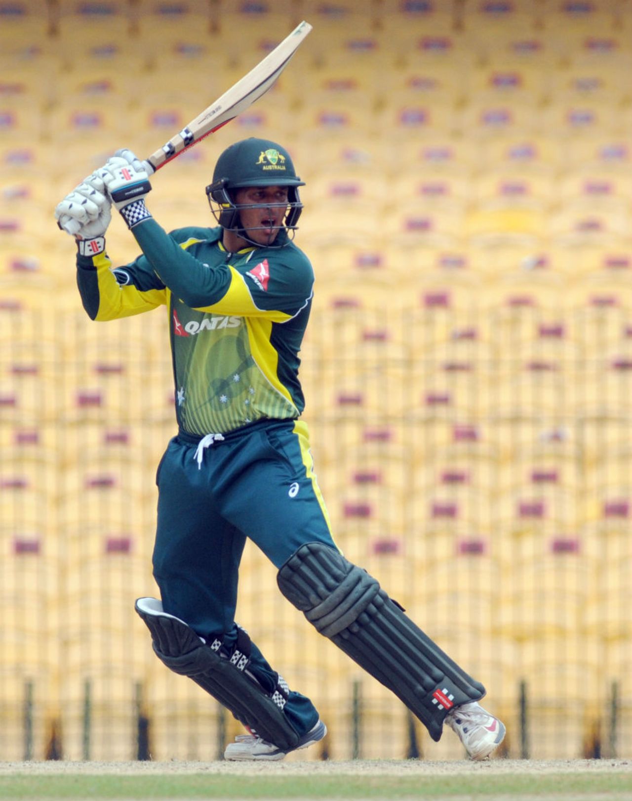 Usman Khawaja plays it square, India A v Australia A, A team tri-series, Chennai, August 7, 2015