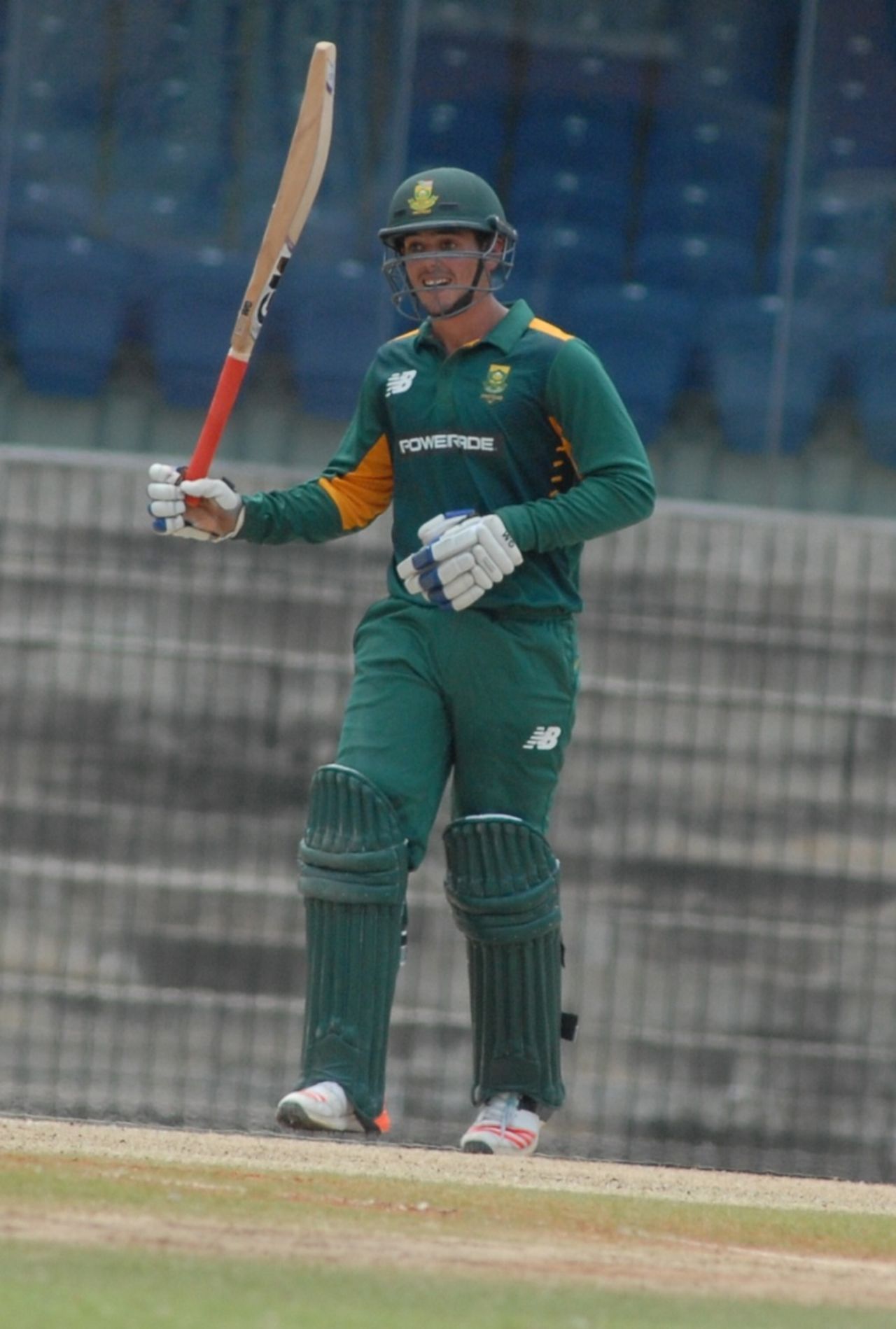 Quinton de Kock struck 108 off 124 balls, India A v South Africa A, A team Tri-series, Chennai, August 9, 2015