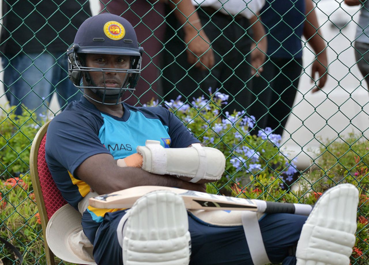 Angelo Mathews has a lot to ponder ahead of the Galle Test, Galle, August 10, 2015