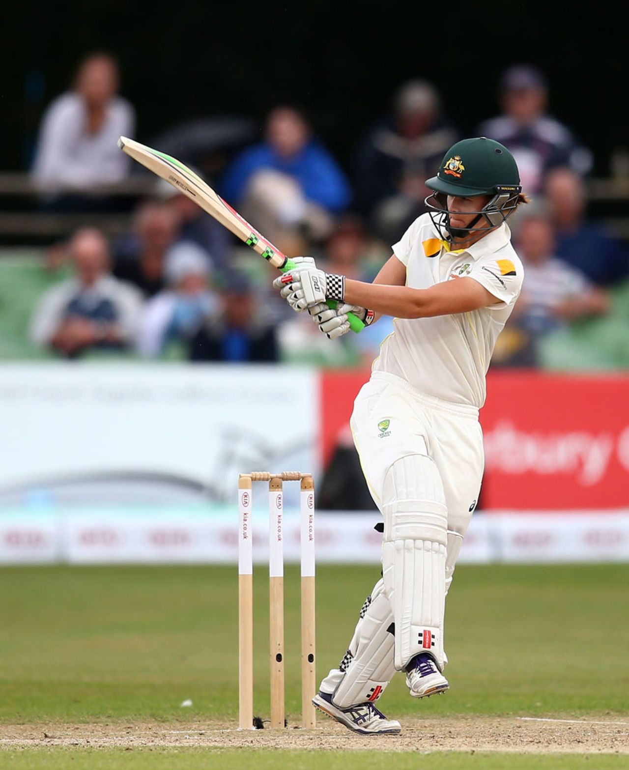 Jess Jonassen finished unbeaten on 95 from 186 balls, England v Australia, Women's Ashes Test, Canterbury, 1st day, August 11, 2015