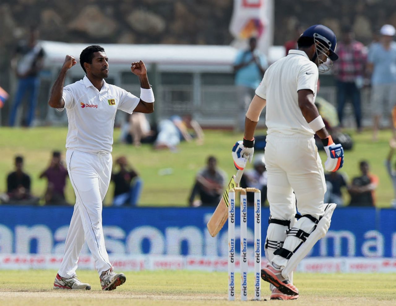 Dhammika Prasad dismissed KL Rahul early, Sri Lanka v India, 1st Test, Galle, 1st day, August 12, 2015