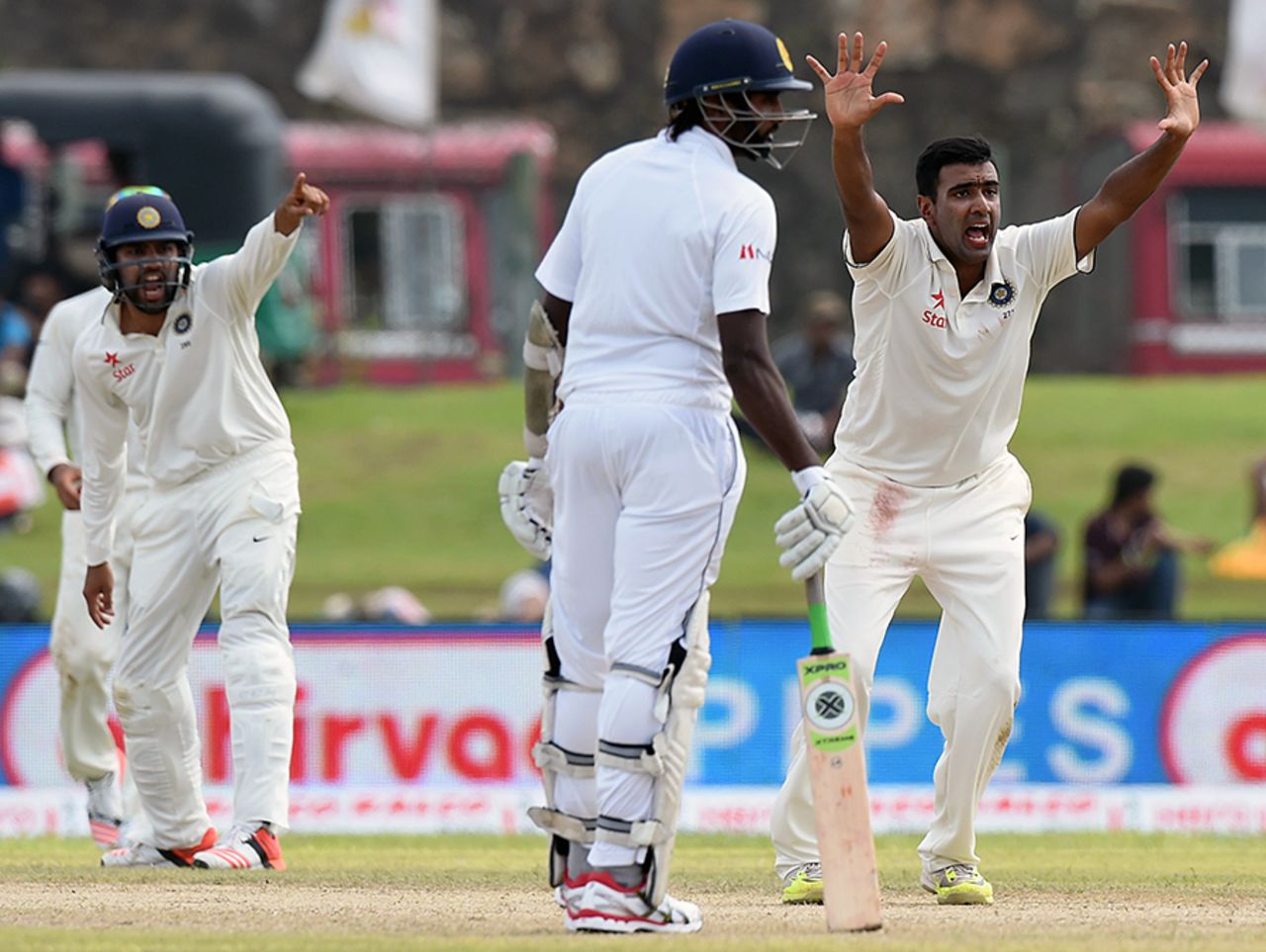 R Ashwin appeals for a wicket, Sri Lanka v India, 1st Test, Galle, 1st day, August 12, 2015