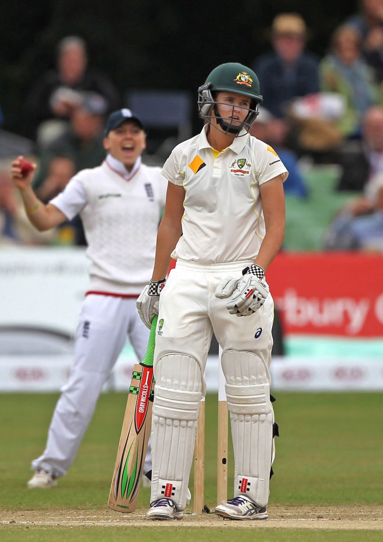 Jess Jonassen was given out lbw on 99, England v Australia, Women's Ashes Test, Canterbury, 2nd day, August 12, 2015