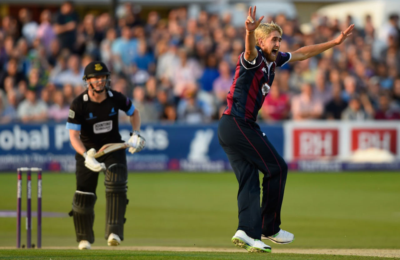 Olly Stone had George Bailey lbw, Sussex v Northamptonshire, NatWest T20 Blast quarter-final, Hove, August 12, 2015