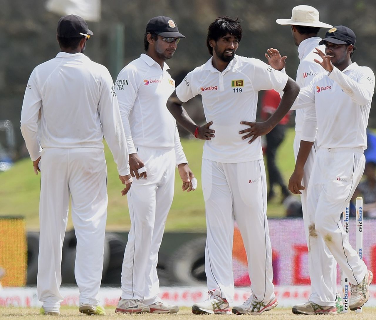 Nuwan Pradeep celebrates after dismissing Shikhar Dhawan, Sri Lanka v India, 1st Test, Galle, 2nd day, August 13, 2015