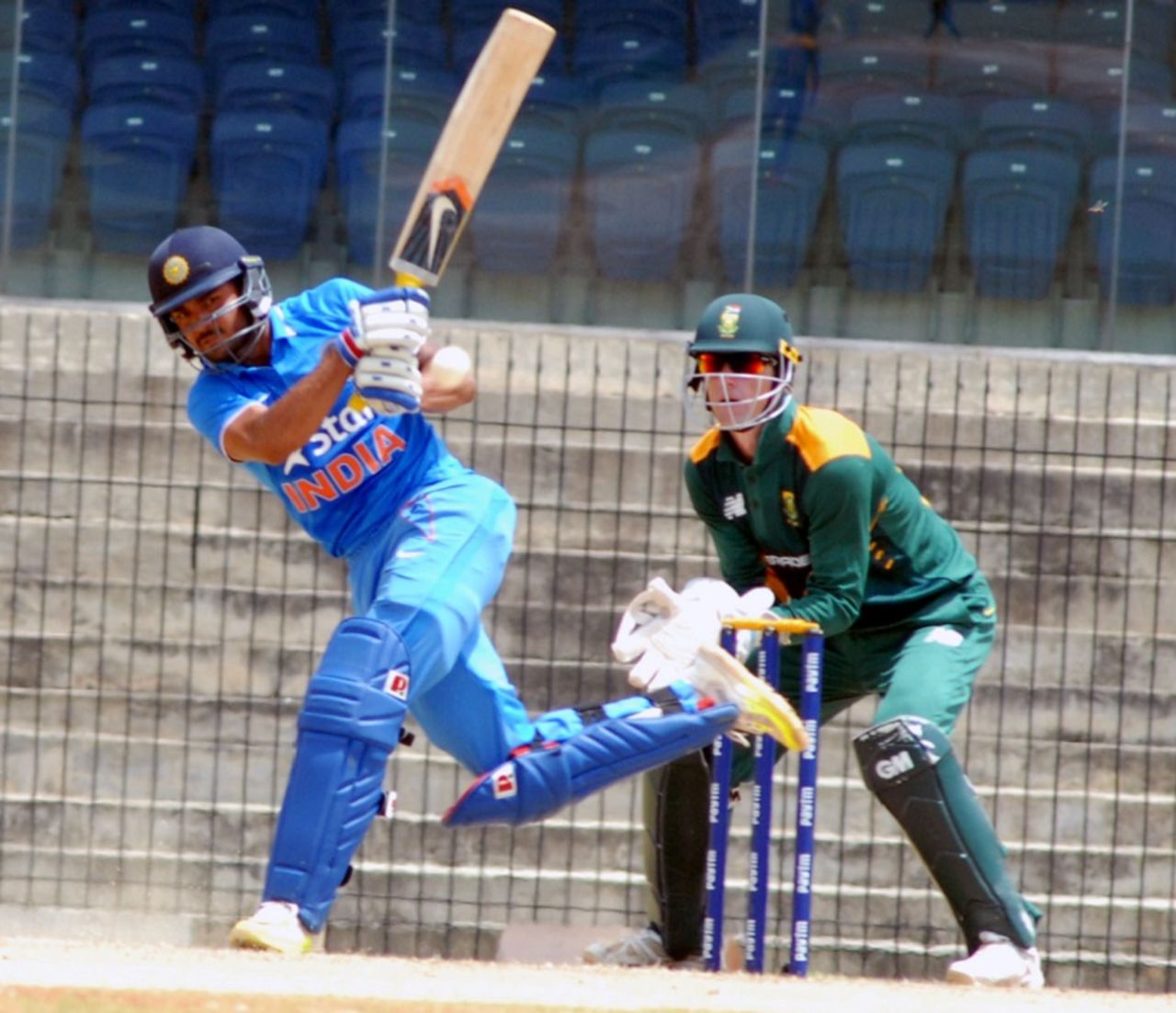 Manish Pandey gives the charge, India v South Africa, A-team tri-series, August 13, 2015