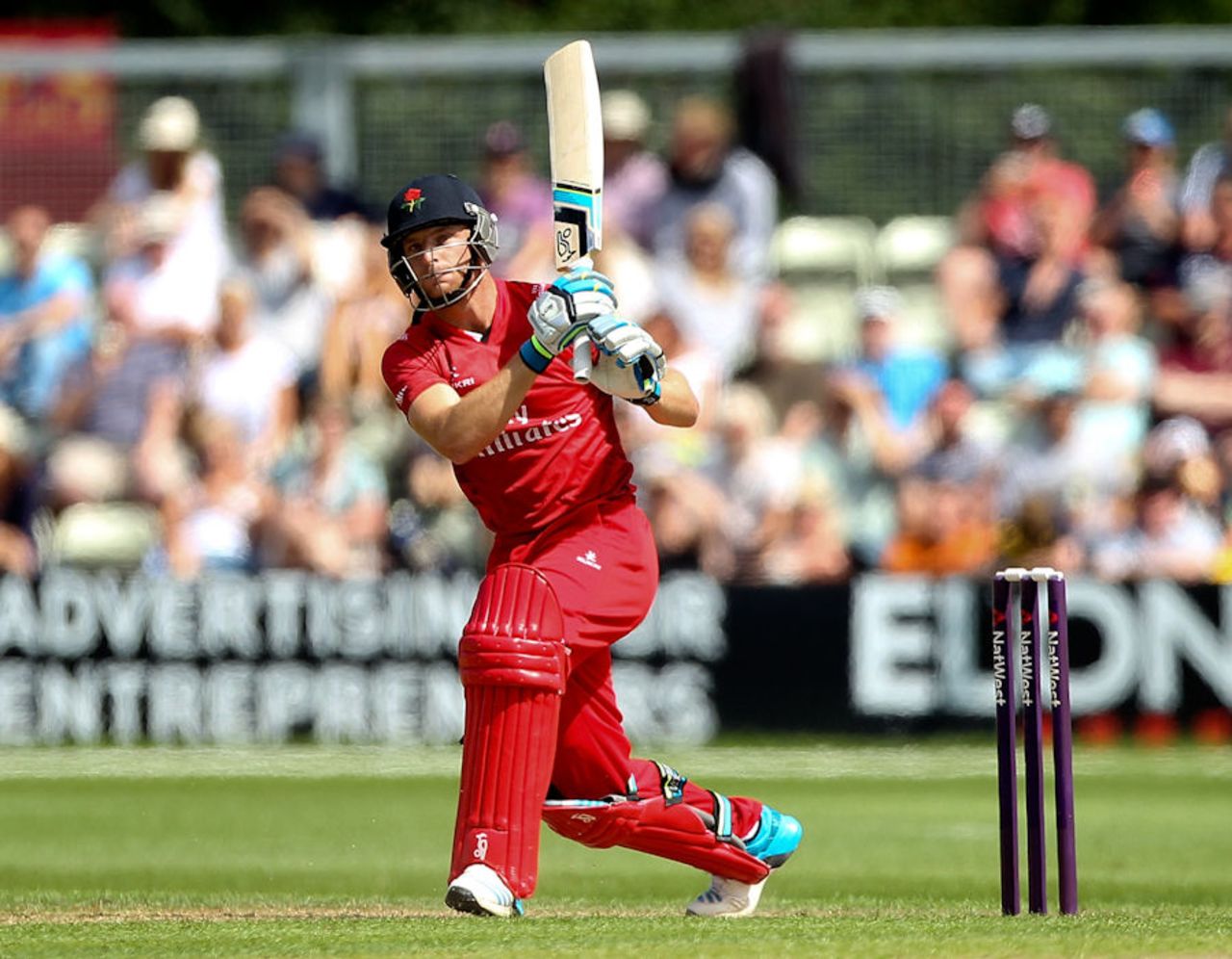 Jos Buttler in action for Lancashire in the NatWest Blast 2014
