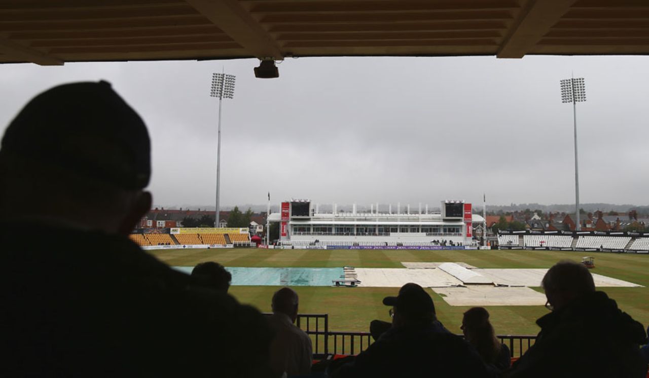 No play was possible at a watery Wantage Road, Northamptonshire v Australians, Tour match, Northampton, 1st day, August 14, 2015