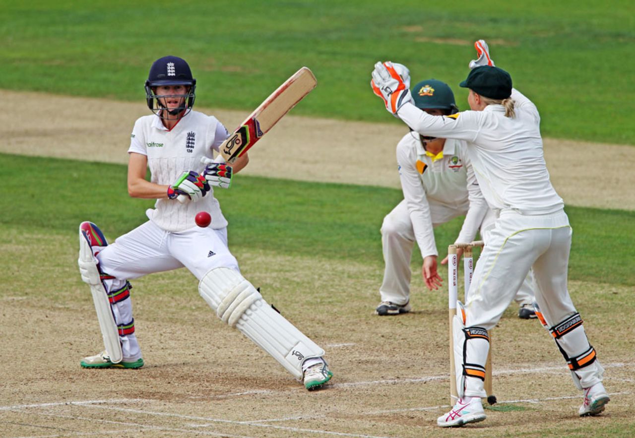 Lydia Greenway spent two-and-a-half hours and 137 balls over 16, England v Australia , Women's Ashes Test, Canterbury, 4th day, August 14, 2015