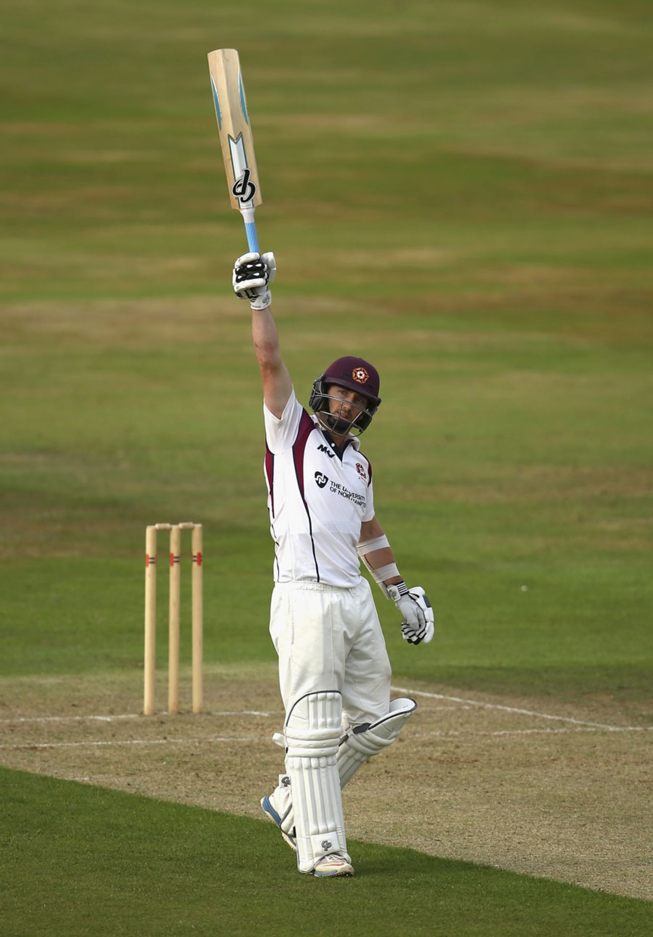 Steven Crook thrashed a hundred against his countrymen, Northamptonshire v Australians, Tour match, Northampton, 2nd day, August 15, 2015