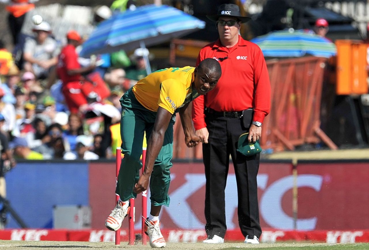 Kabiso Rabada finished with figures of 3 for 30, South Africa v New Zealand, 2nd T20I, Centurion, August 16, 2015