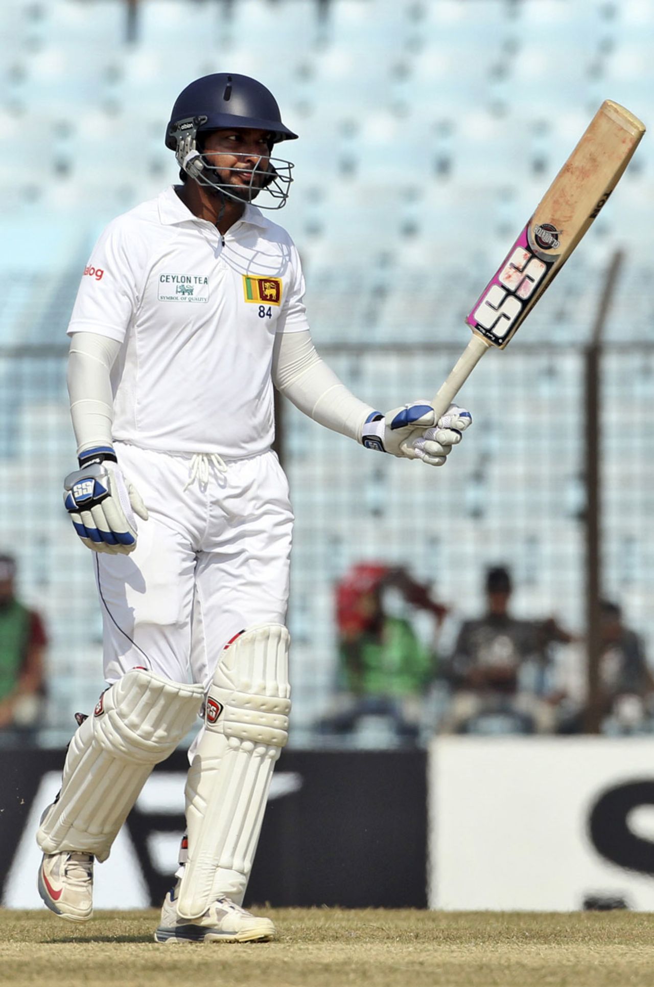 Kumar Sangakkara scored 424 runs in the Chittagong Test, Bangladesh v Sri Lanka, Chittagong, 4th day, February 7, 2014