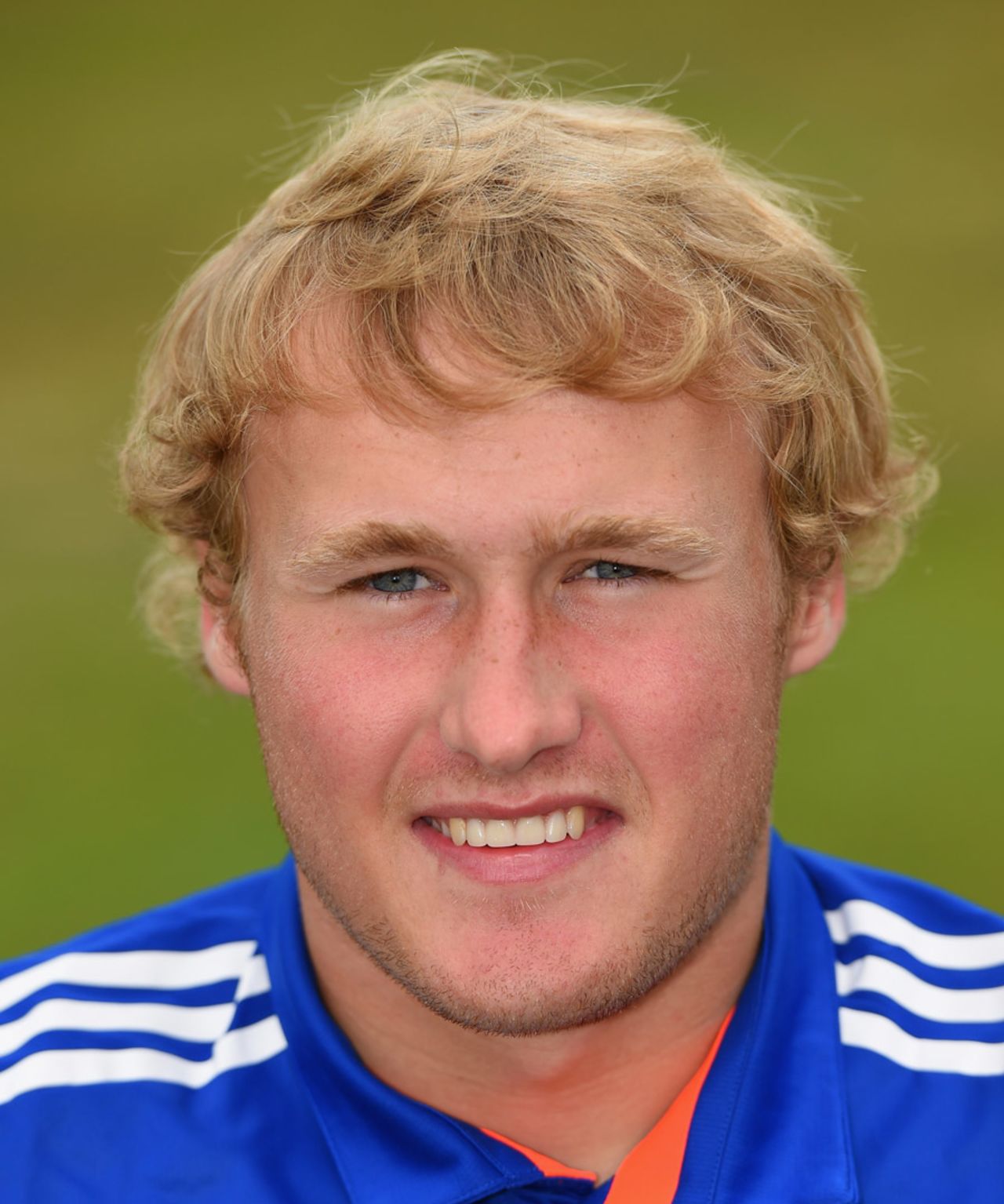 Matt Parkinson of England poses for a portrait prior to the U19 One Day International match between England U-19 and Australia U-19 at The County Ground on August 17, 2015 in Derby, England