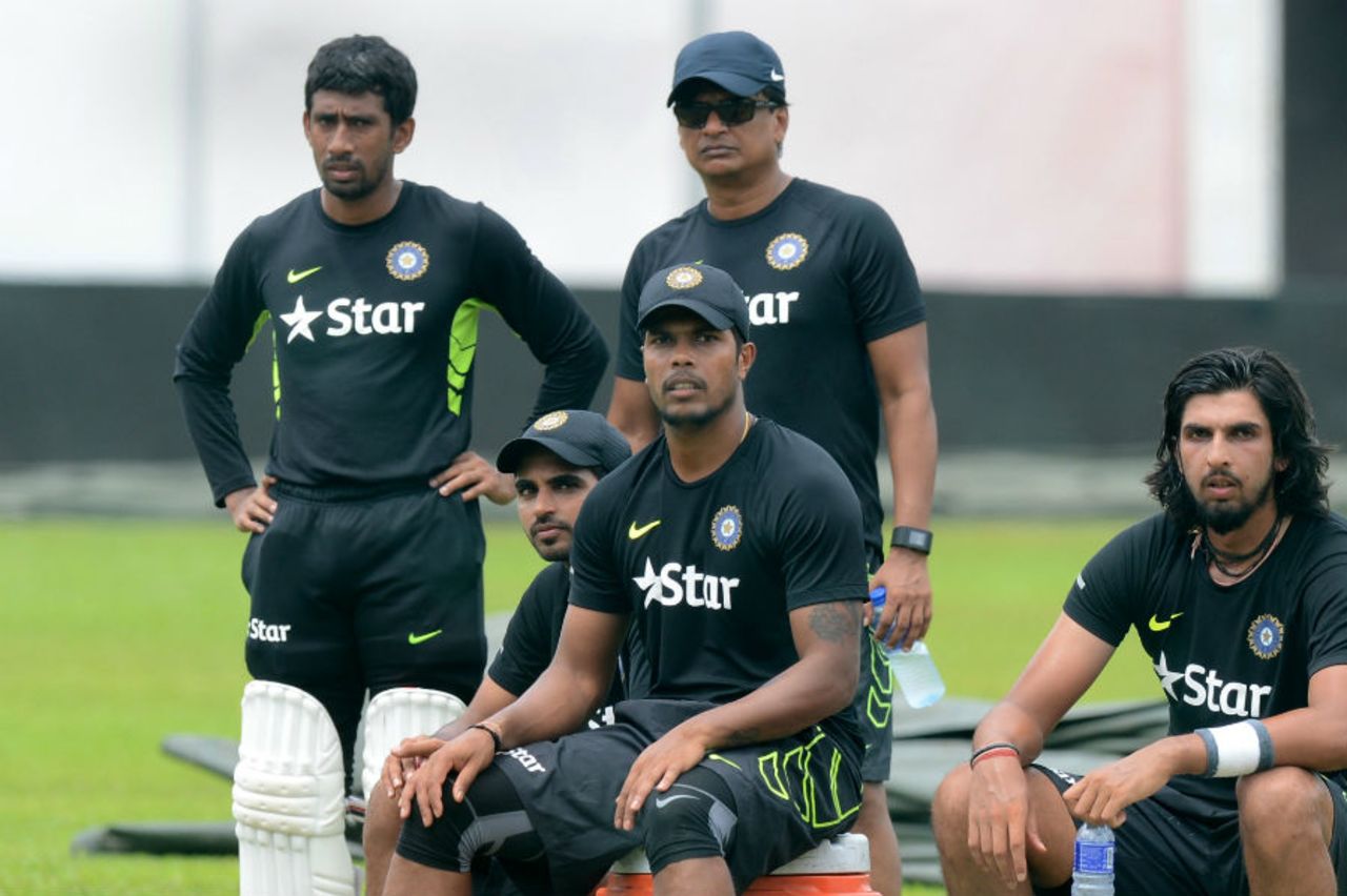 Watch and learn: India players during a training session at the P Sara Oval, Colombo, August 18, 2015 