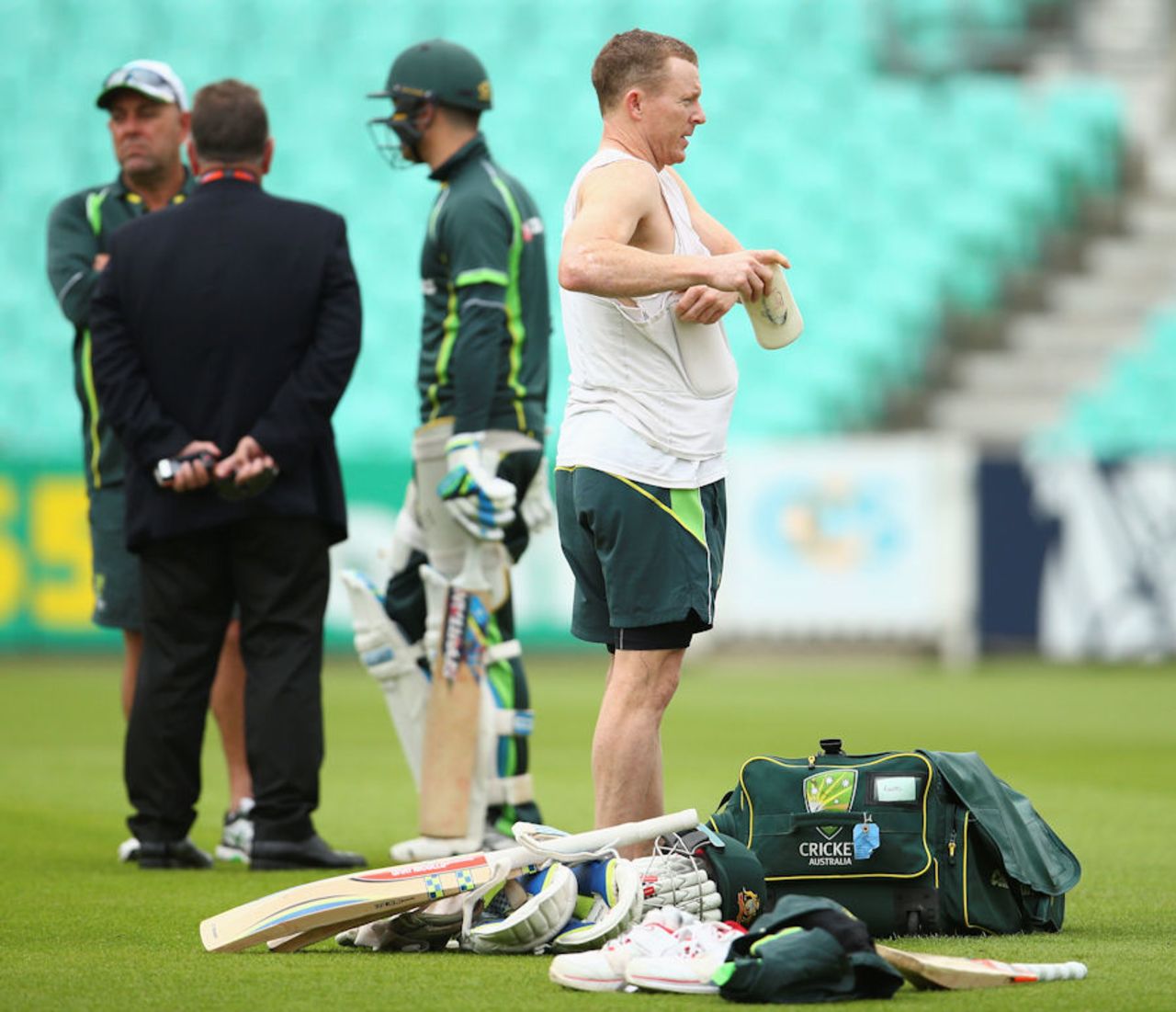 Chris Rogers prepares to net at The Oval ahead of his final Test for Australia after confirming his international retirement