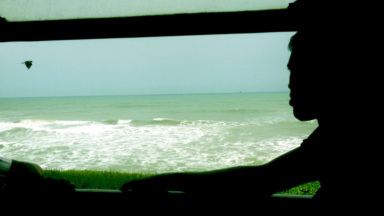 The view of the coast from the train, Galle to Colombo, August 2015