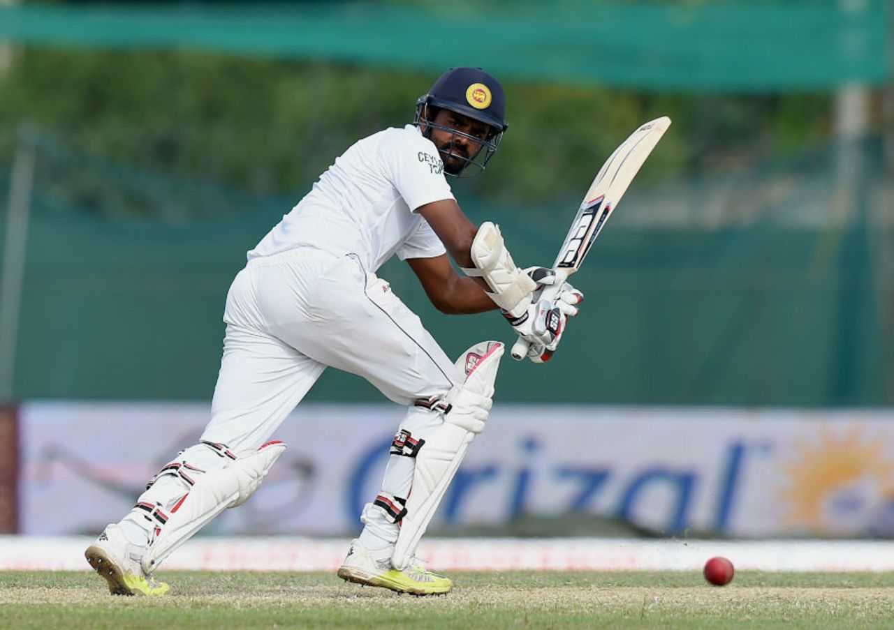 Lahiru Thirimanne finds a gap behind square on the leg side, Sri Lanka v India, 2nd Test, Colombo, 2nd day, August 21, 2015