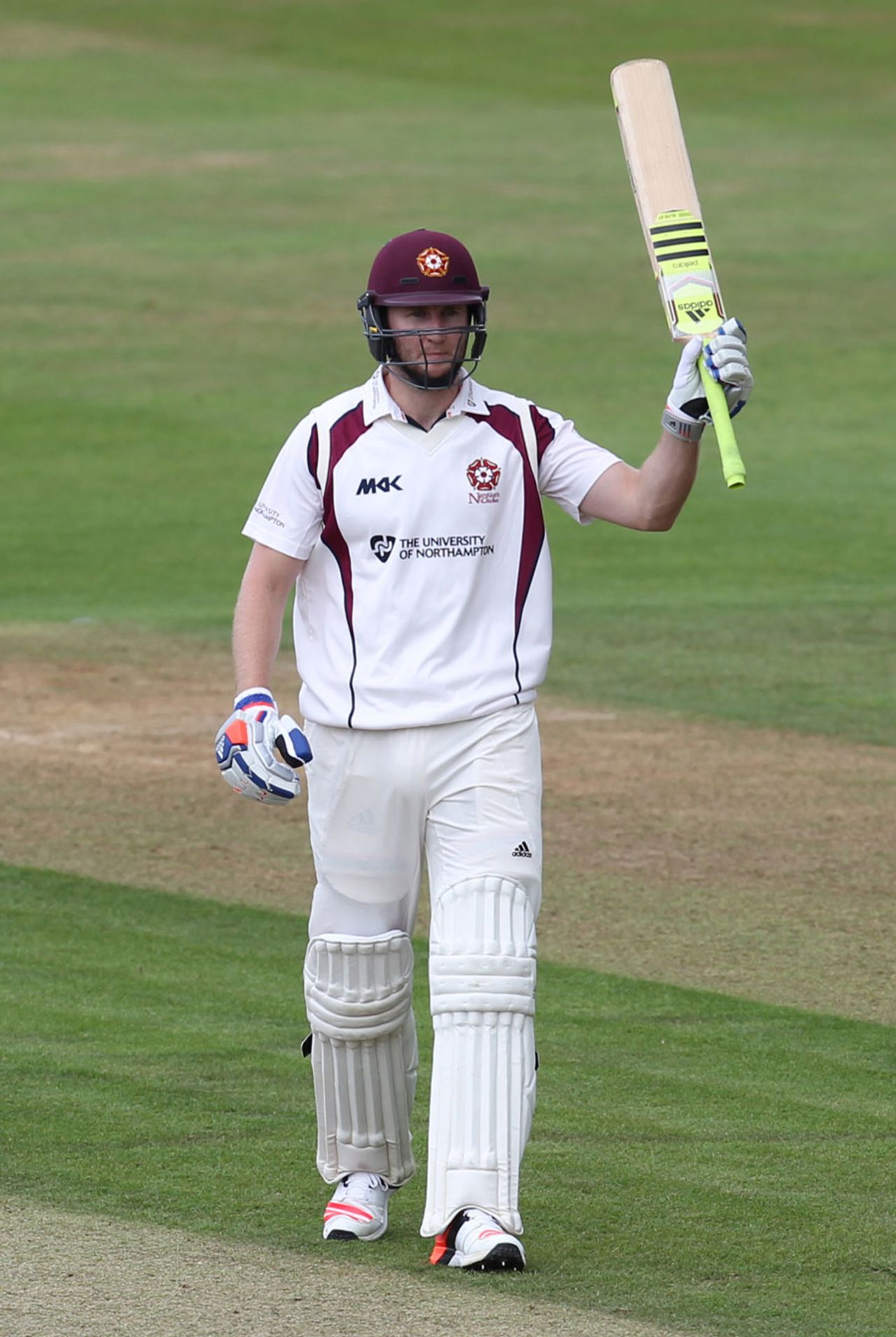 Alex Wakely recorded his fourth first-class hundred, Northamptonshire v Leicestershire, County Championship, Division Two, Wantage Road, 1st day, August 21, 2015