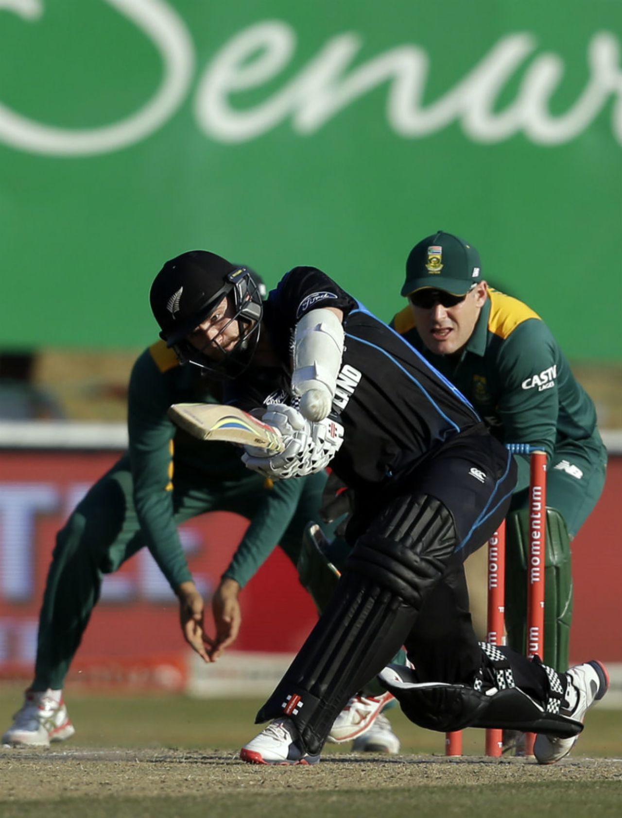 Kane Williamson was dismissed for his first single-digit score since the 2015 World Cup, South Africa v New Zealand, 2nd ODI, Potchefstroom 