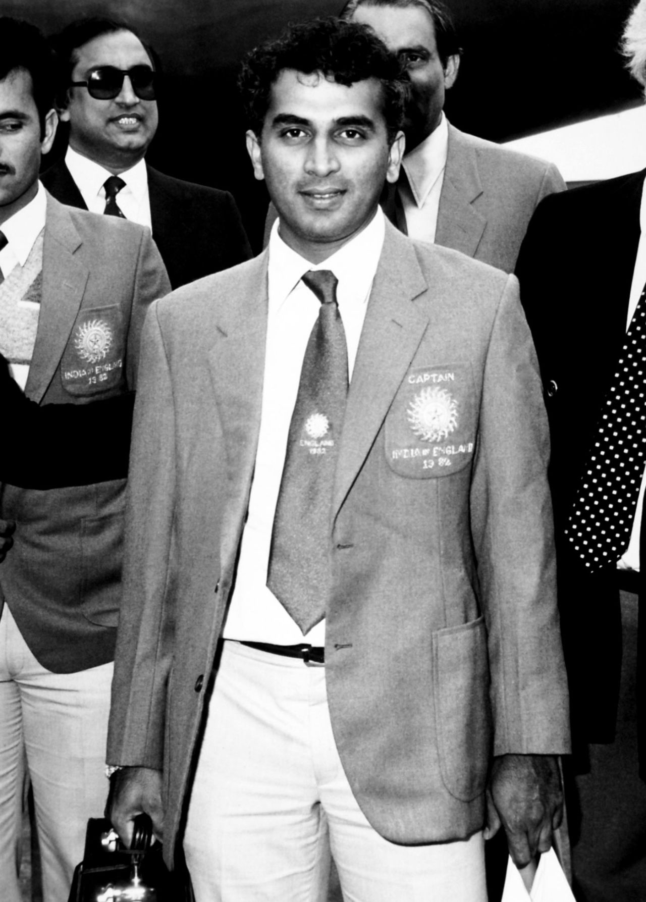 Sunil Gavaskar arrives at Heathrow for the tour of England, April 30, 1982
