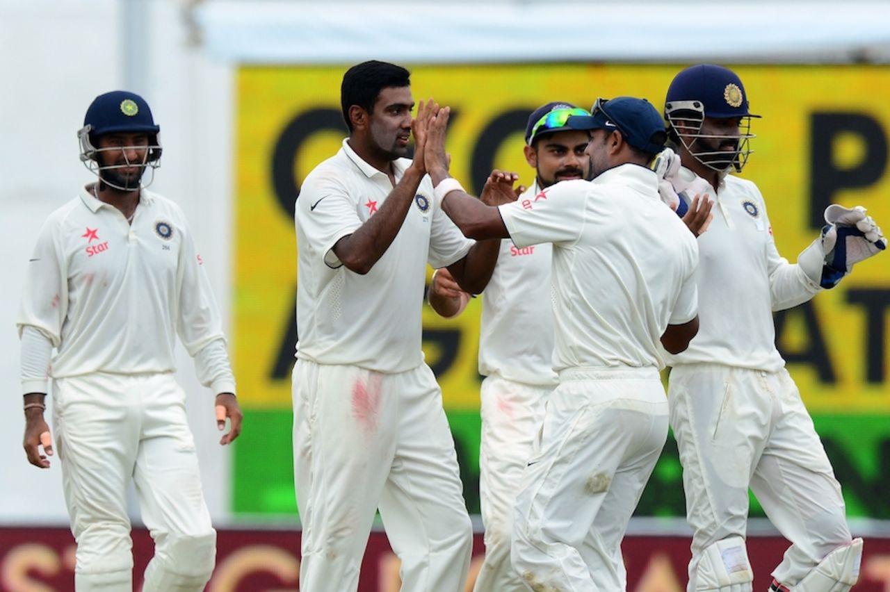 R Ashwin registered his 12th five-for in Tests, Sri Lanka v India, 2nd Test, P Sara Oval, Colombo, 5th day, August 24, 2015
