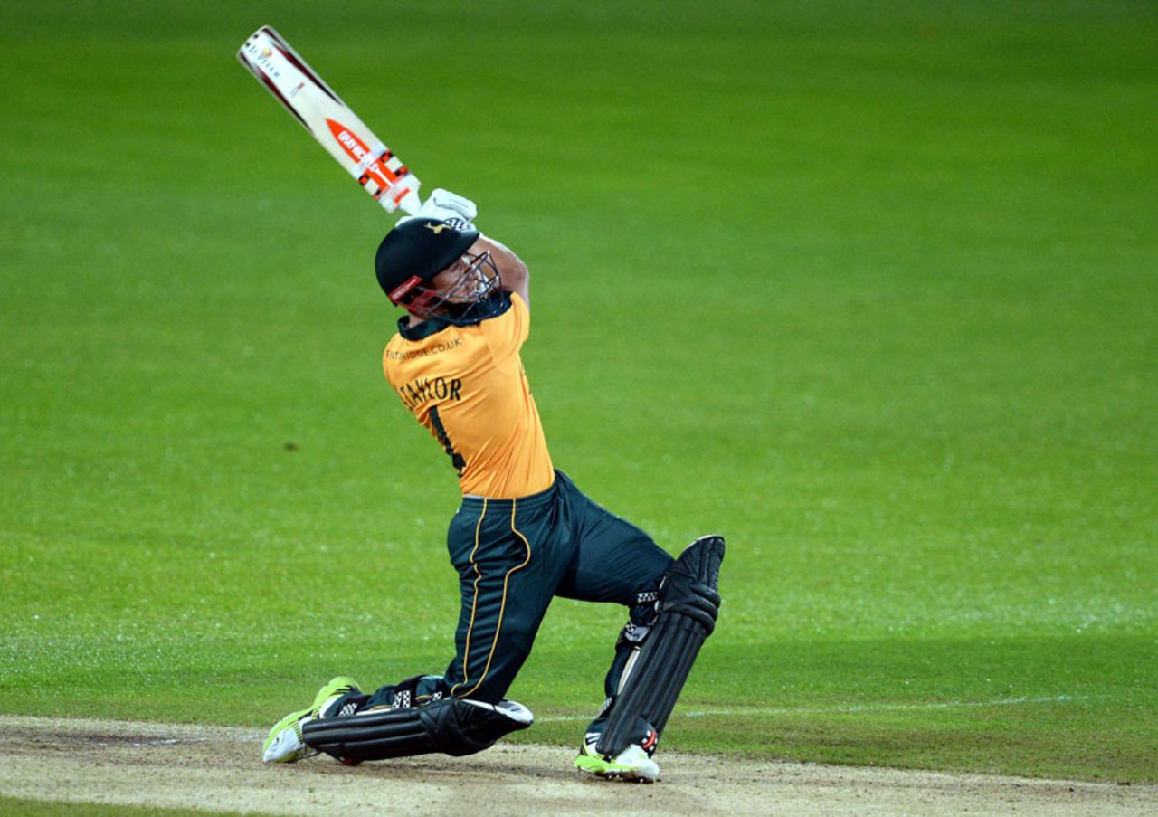 James Taylor hit three sixes and a four in a 15-ball stay, Nottinghamshire v Durham, Royal London Cup quarter-final, Trent Bridge, August 25, 2015
