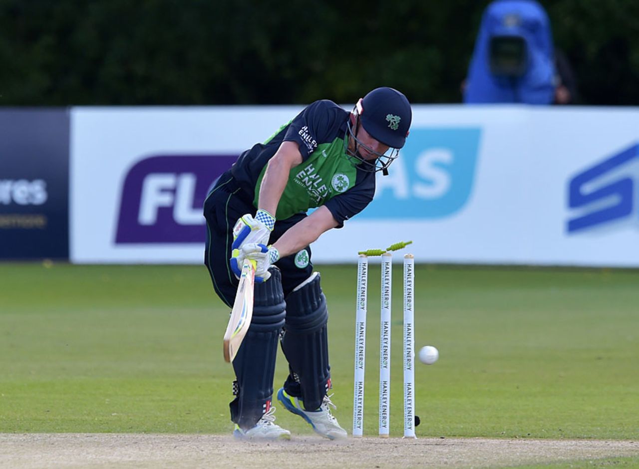 William Porterfield fell in the first over of the chase, Ireland v Australia, Only ODI, Stormont, August 27, 2015