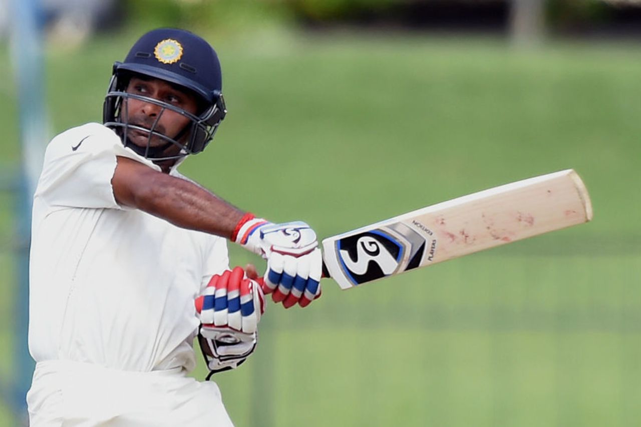 Amit Mishra swipes for four, Sri Lanka v India, 3rd Test, SSC, Colombo, 2nd day, August 29, 2015