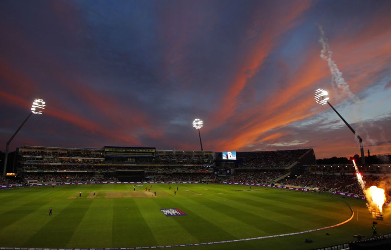 The sunset over Edgbaston, Northamptonshire v Lancashire, NatWest T20 Blast, Final, Edgbaston, August 29, 2015