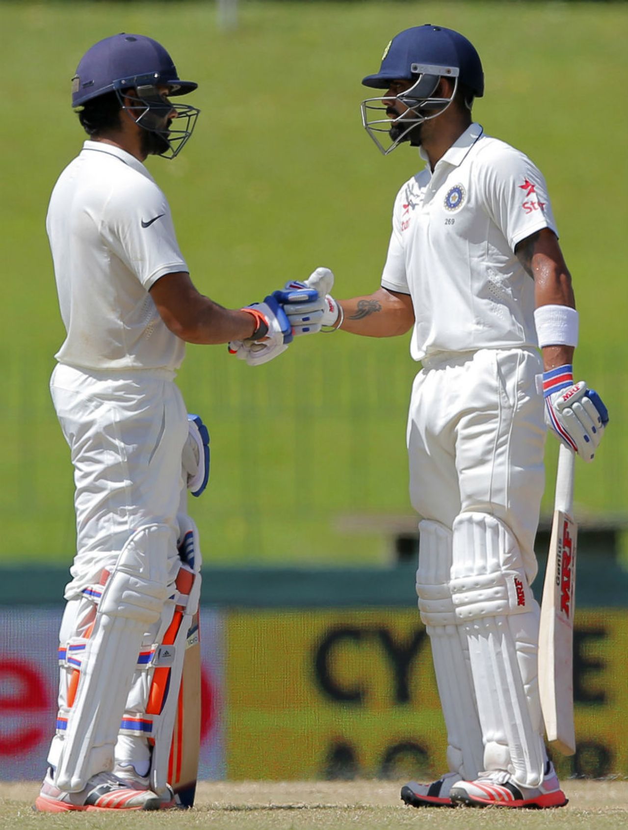 Rohit Sharma and Virat Kohli added 57 for the fourth wicket,  Sri Lanka v India, 3rd Test, SSC, Colombo, 4th day, August 31, 2015
