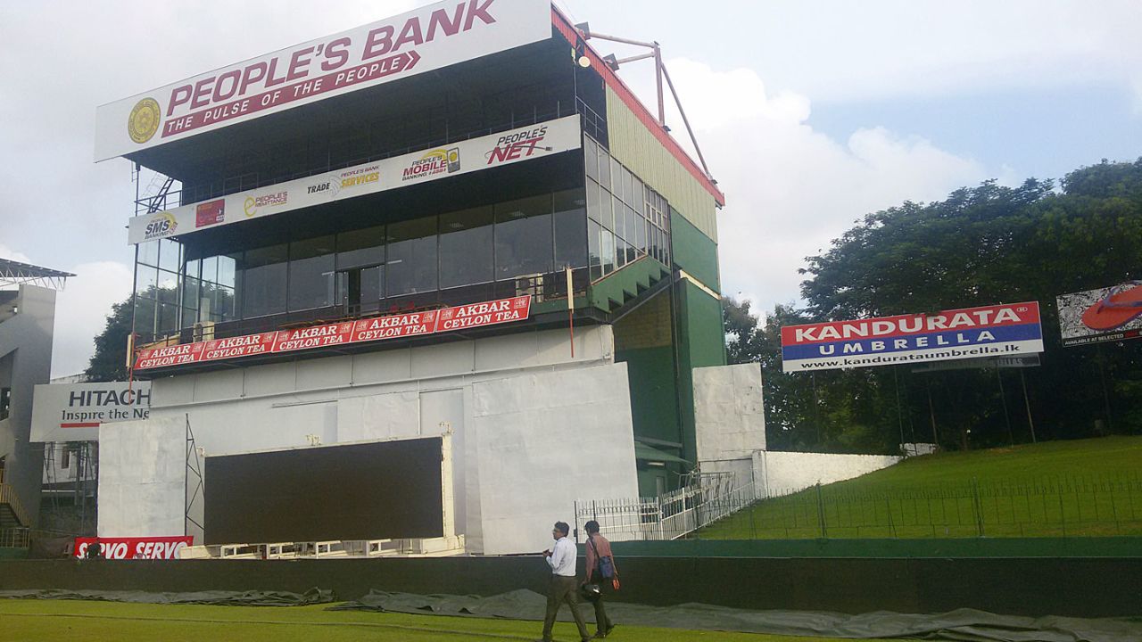 The media box at the SSC, Colombo, August 27, 2015