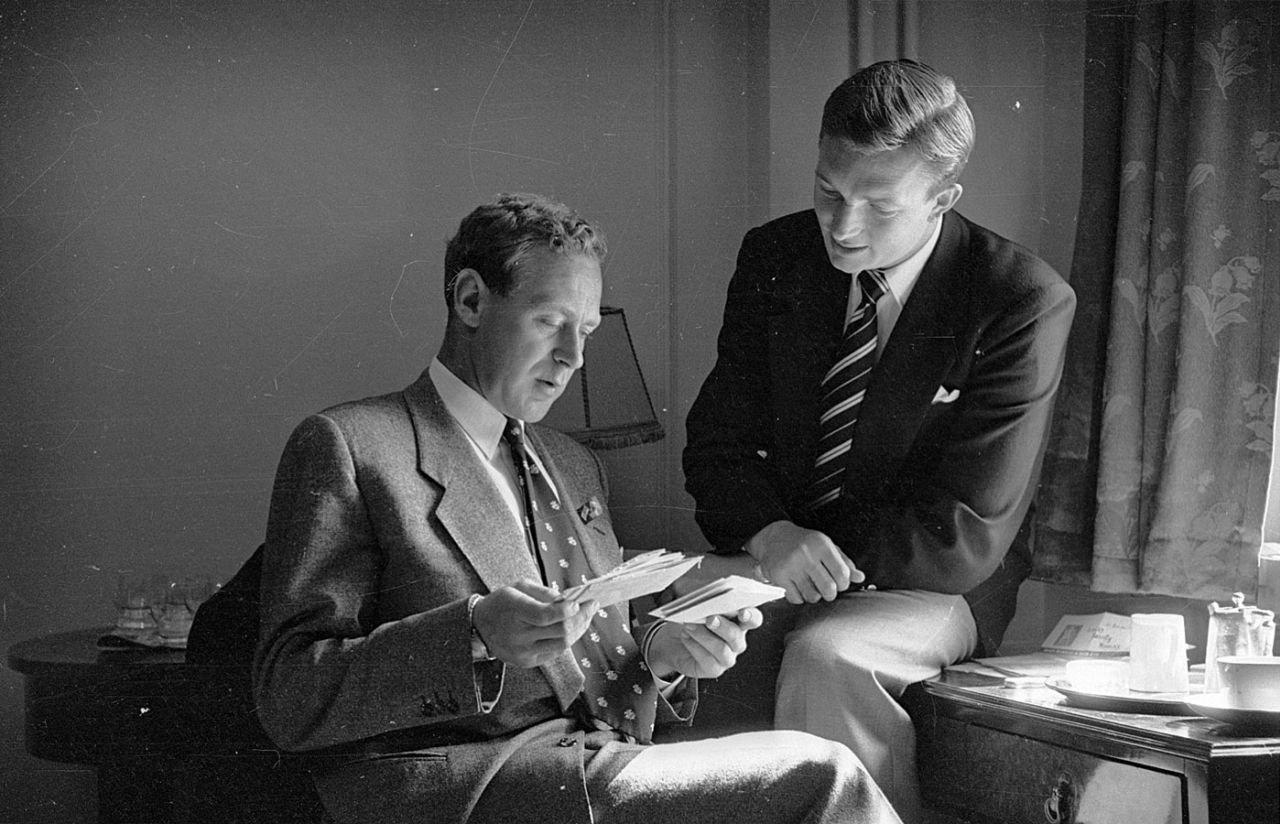 Arthur Morris with Richie Benaud in 1953, May 30, 1953