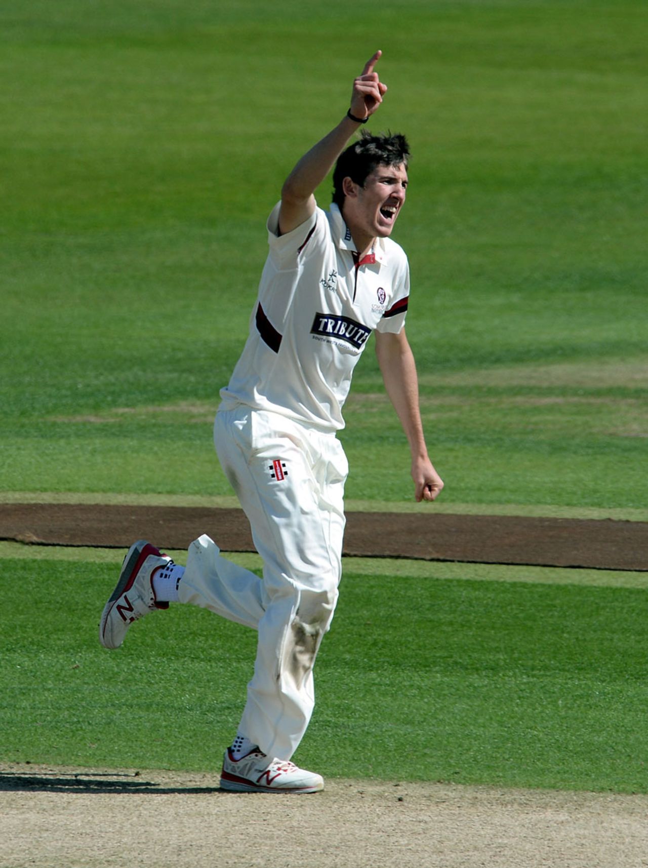 Craig Overton chipped away for Somerset, Yorkshire v Somerset, LV= County Championship, Division One, Headingley, 2nd day, September 2, 2015