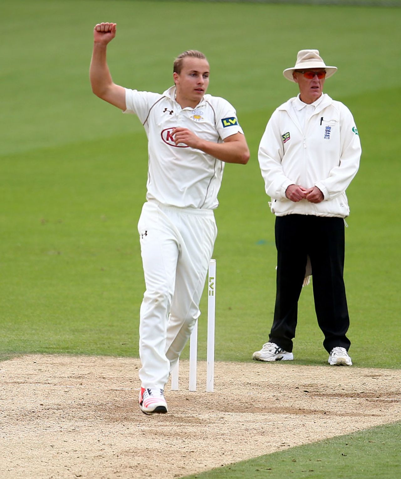Tom Curran cleaned up Derbyshire to finish with five wickets, Surrey v Derbyshire, LV= County Championship, Division Two, Kia Oval, 2nd day, September 2, 2015