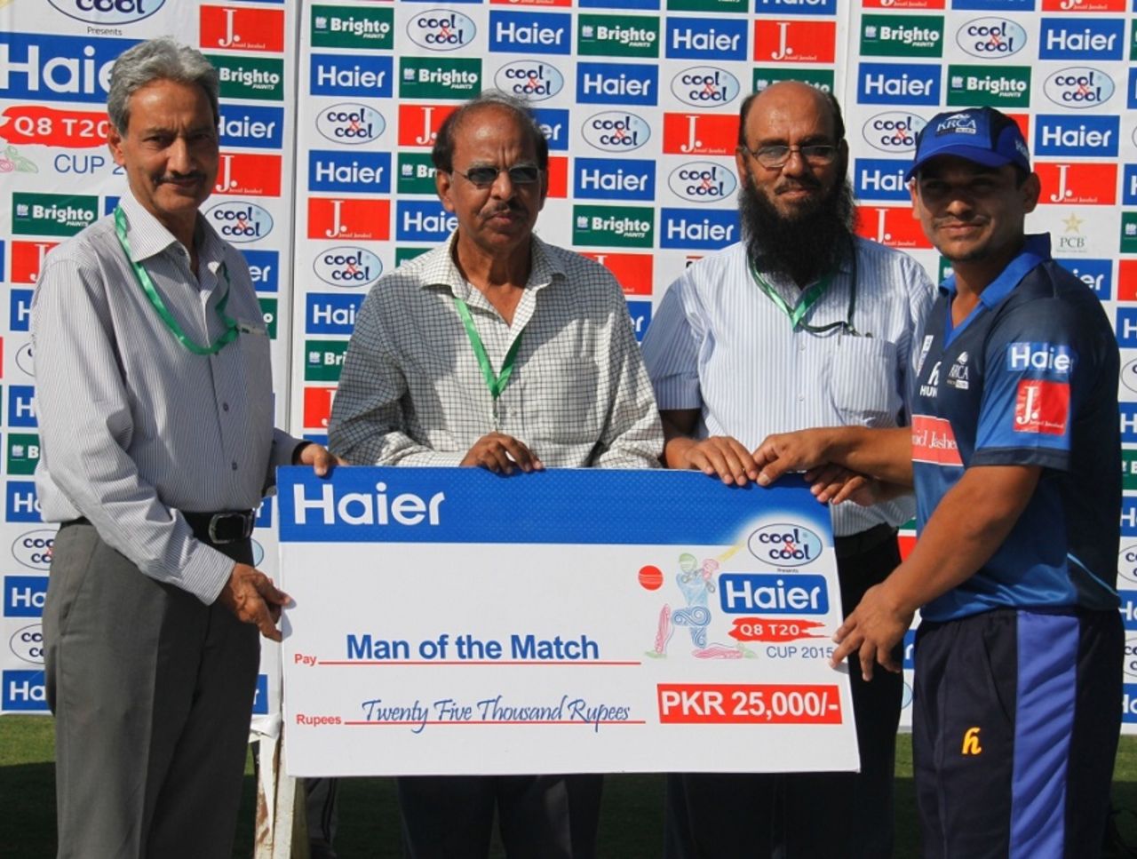 Khalif Latif struck an unbeaten fifty and was named Man of the Match, Group B: DM Jamali Region v Karachi Region Blues, Rawalpindi, Sep 3, 2015