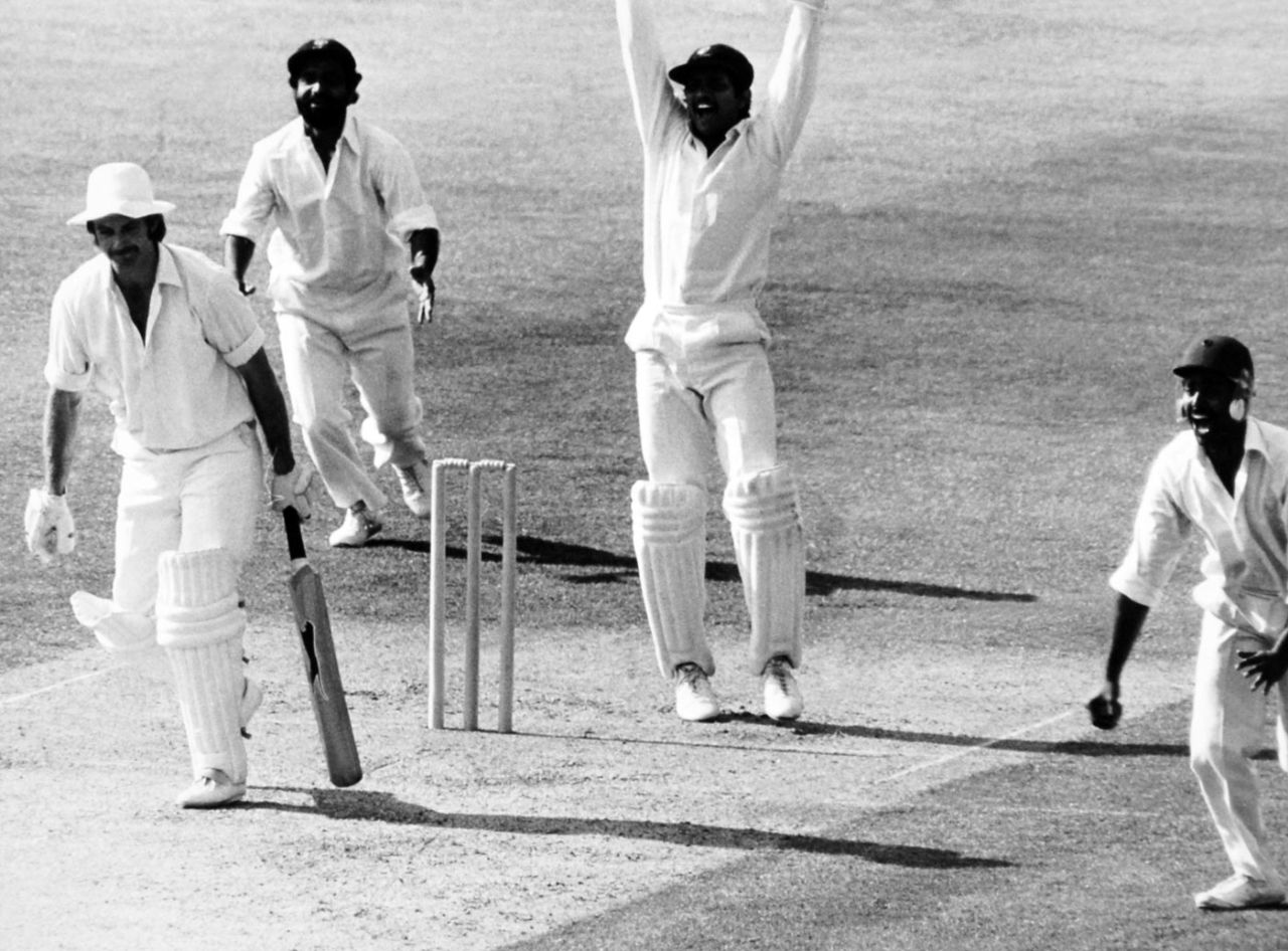 Peter Willey is caught by Yajuvindra Singh off Bishan Bedi for 52, England v India, 4th Test, The Oval, 1st day day, August 30, 1979