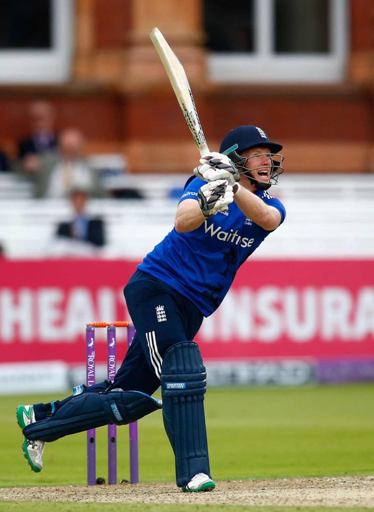 Eoin Morgan lofts one into the off side, England v Australia, 2nd ODI, Lord's, September 5, 2015