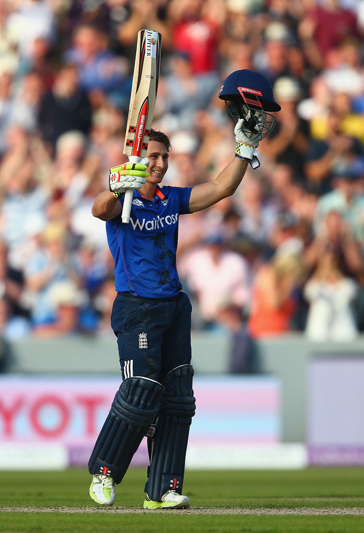James Taylor celebrates his maiden ODI hundred, England v Australia, 3rd ODI, Old Trafford, September 8, 2015