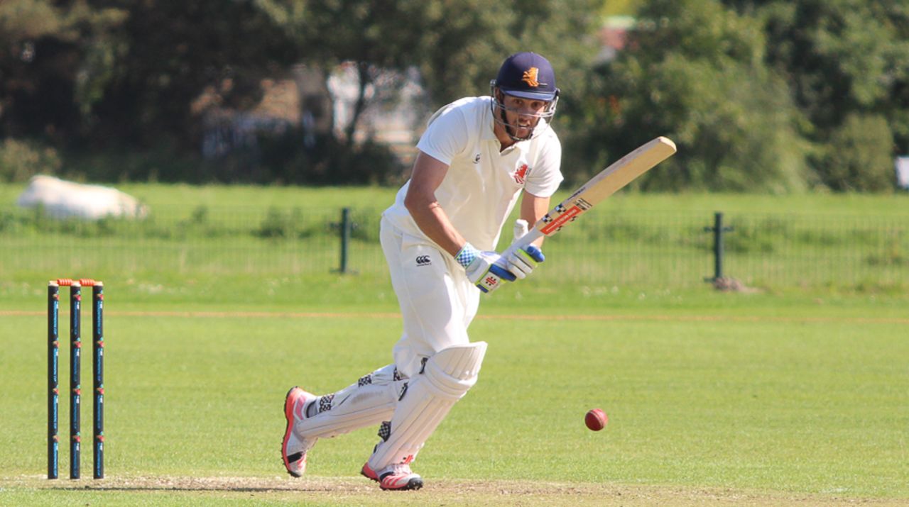 Ben Cooper clips one through midwicket, Netherlands v Scotland, Day 2, Intercontinental Cup, 2nd round, The Hague, September 9, 2015