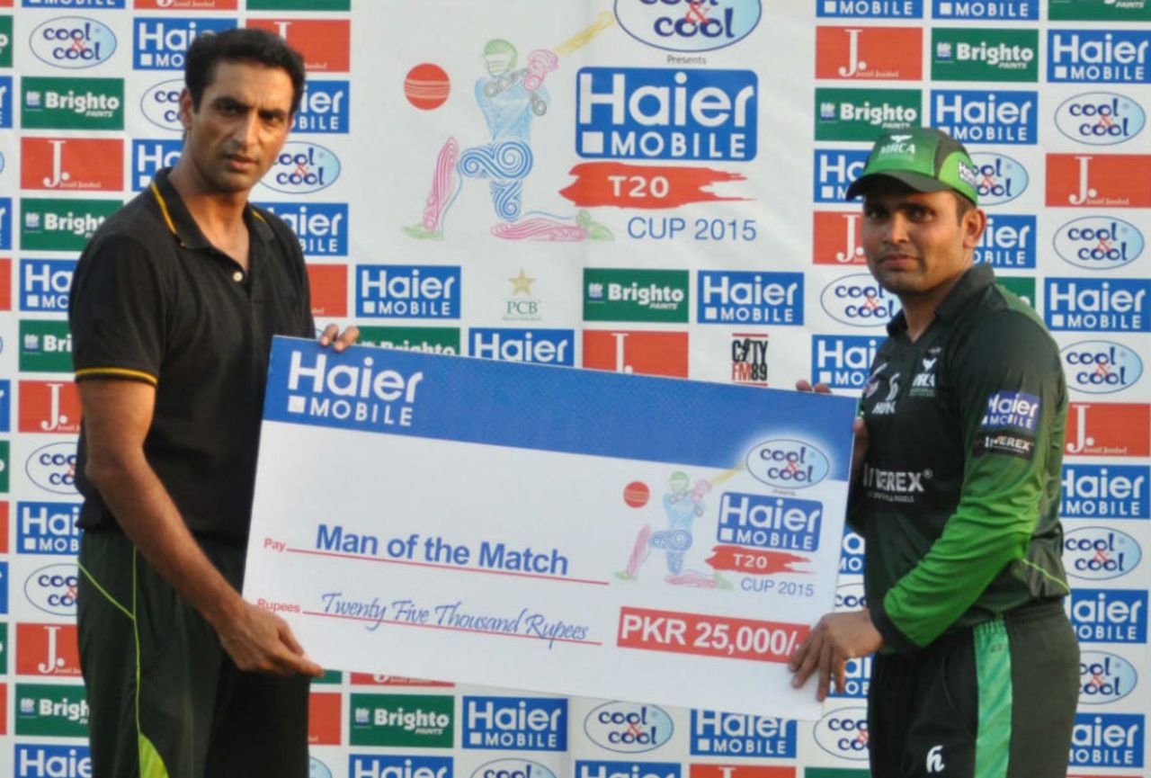 Kamran Akmal was adjudged Man of the Match for his 35-ball 51, Group A, Multan Region v Sialkot Region, Islamabad, September 10, 2015